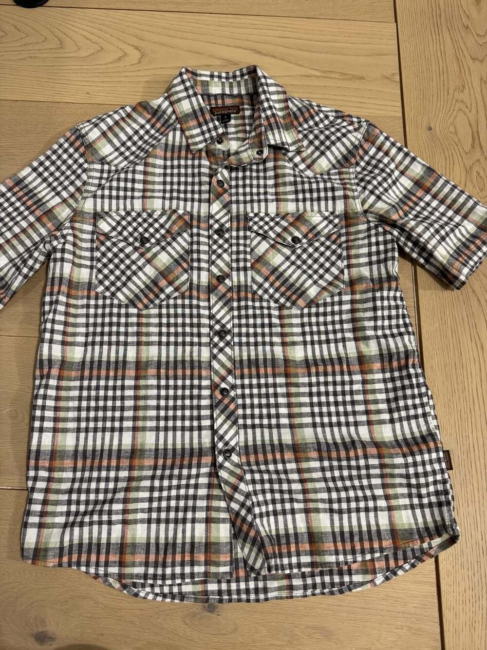 Patagonia Men's Short Sleeve Hemp Blend Plaid Shirt Size S